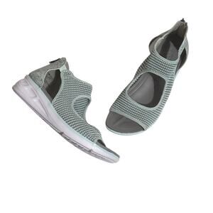 NWOT JBU Margot Wedge Sandal B2MRT12 Mint Snake Fabric Mesh Synthetic Sz 10